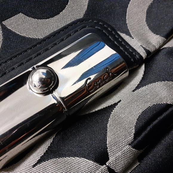 Coach 2011 KRISTIN Signature Sateen Satchel Hobo Handbag EUC - Picture 5 of 6